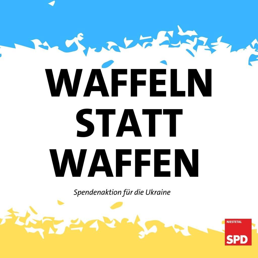 Read more about the article Waffeln statt Waffen – SPD Ortsverein sammelt Spenden für die Ukraine
