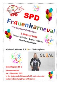 Read more about the article SPD Frauenkarneval in Lohfelden – sei dabei!